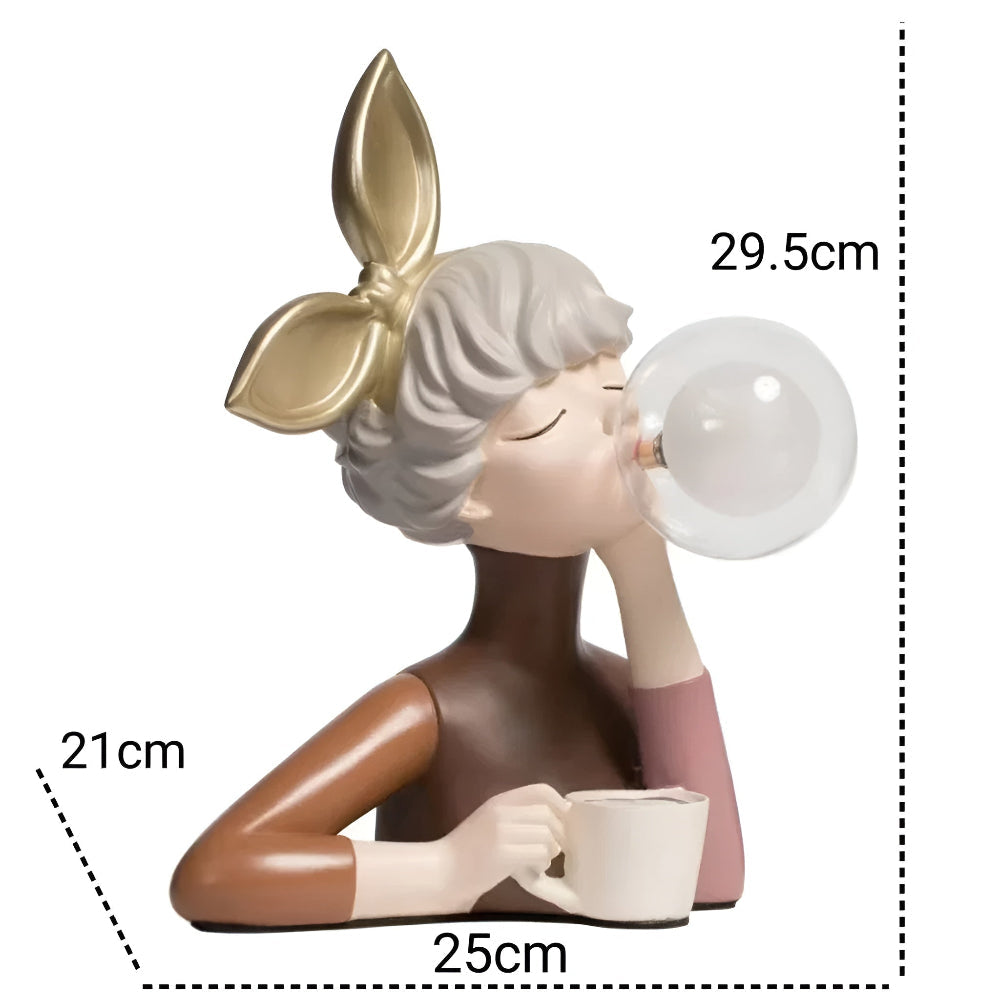 Fairy Table Lamp with LED Light – Enchanting Cartoon Girl Design