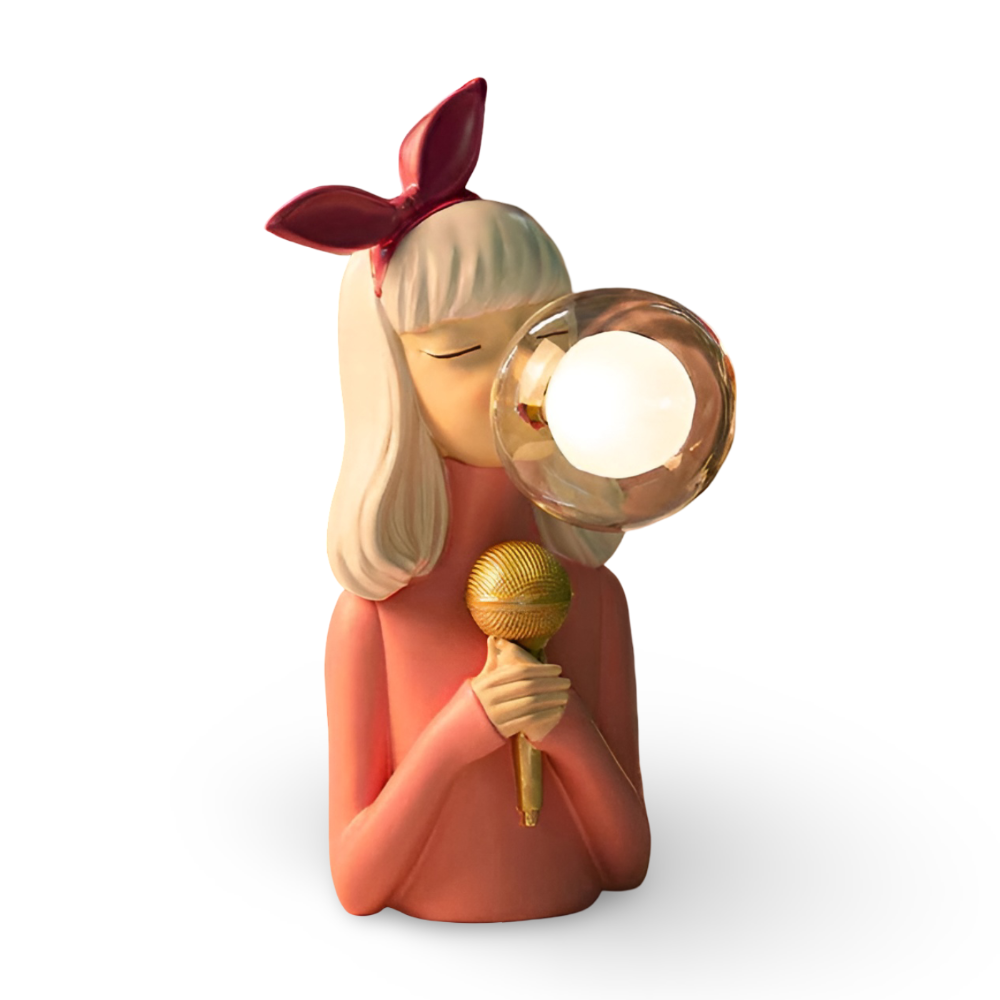 Decorative Girl Table Lamp with Bubble Light