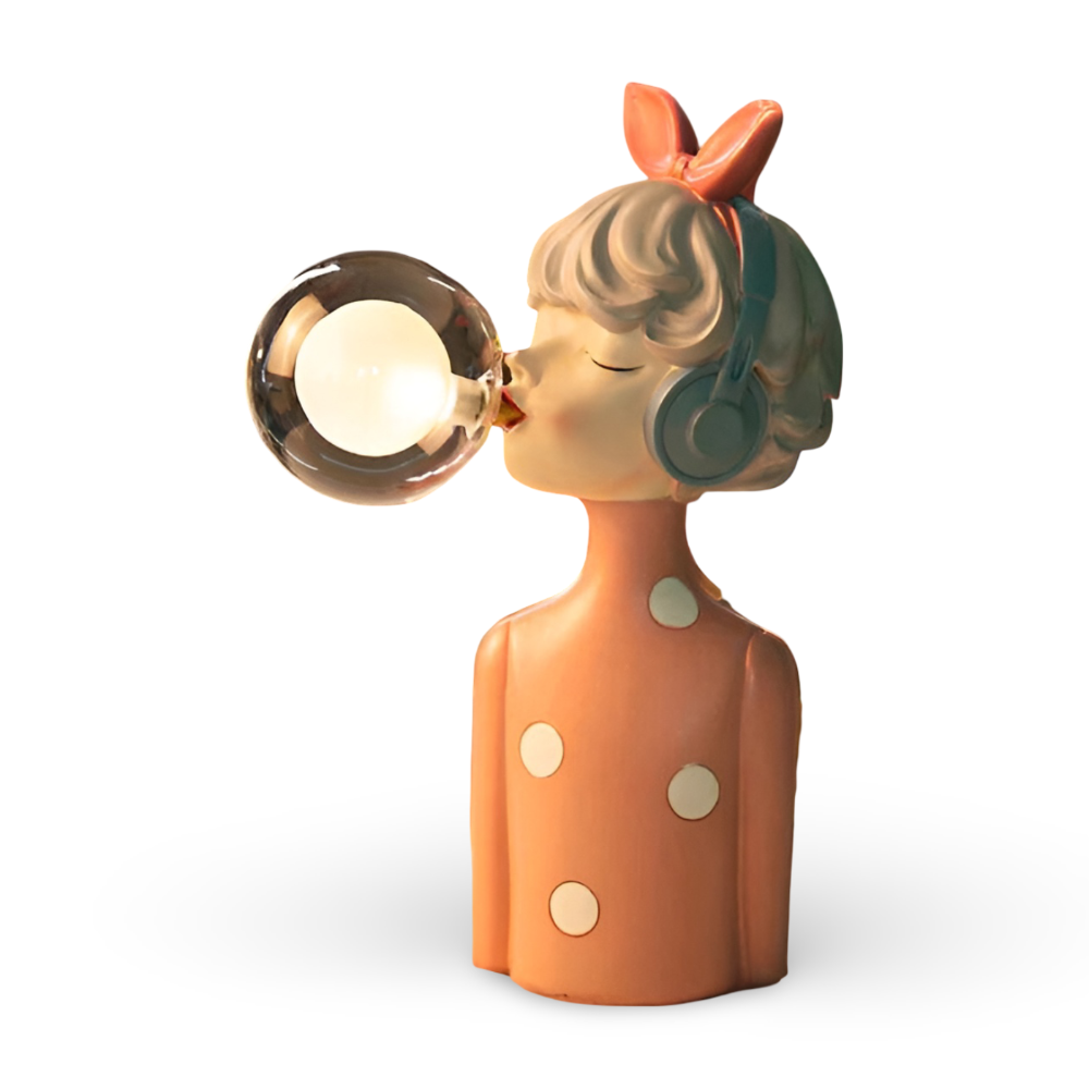 Decorative Girl Table Lamp with Bubble Light