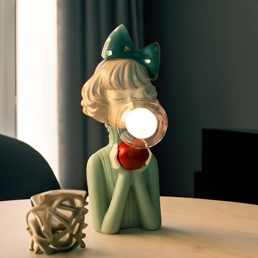 Fairy Table Lamp with LED Light – Enchanting Cartoon Girl Design