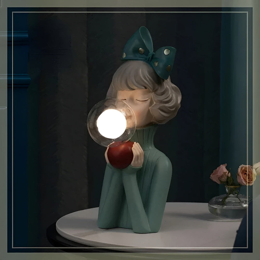 Fairy Table Lamp with LED Light – Enchanting Cartoon Girl Design