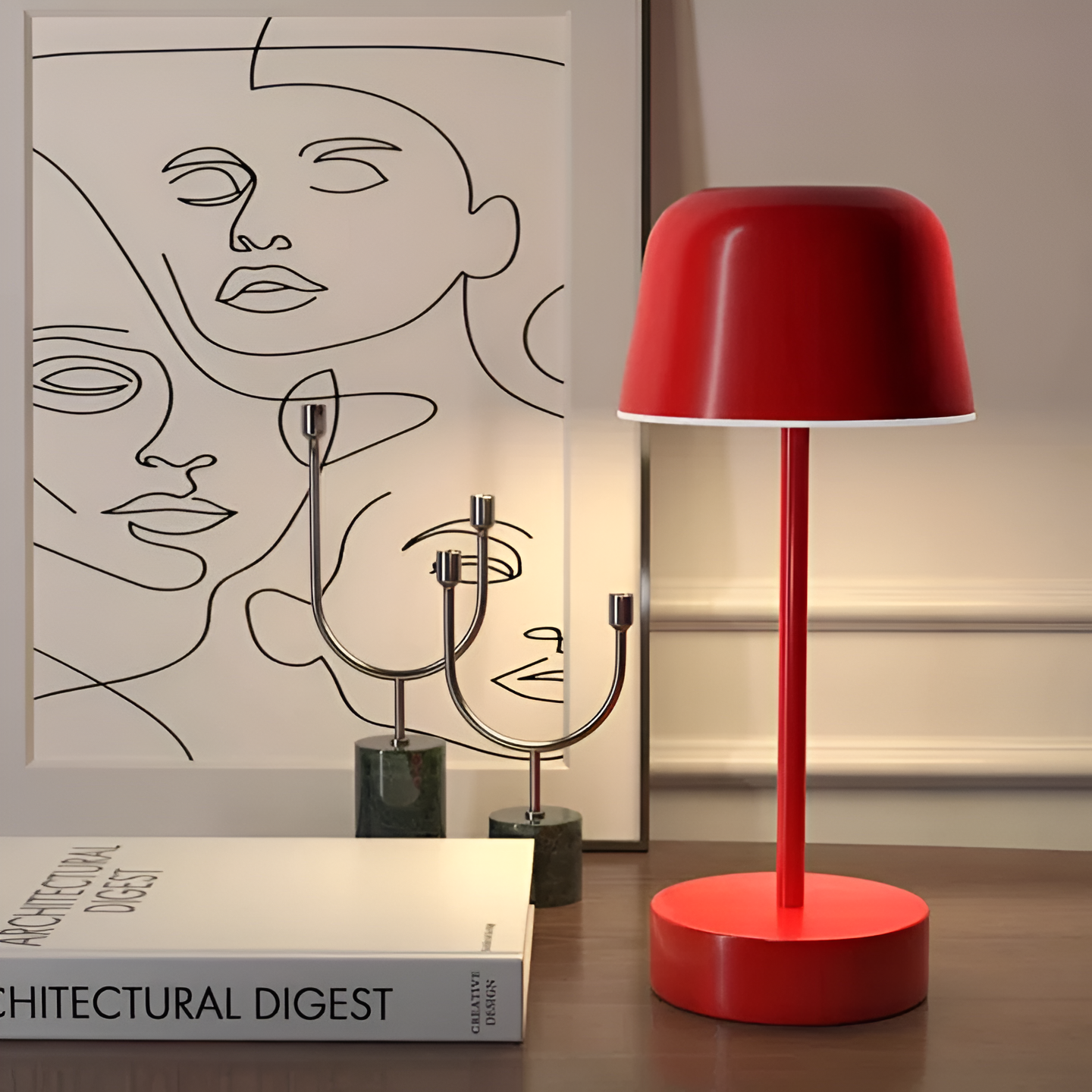 Wireless Retro LED Table Lamp with Adjustable Colors