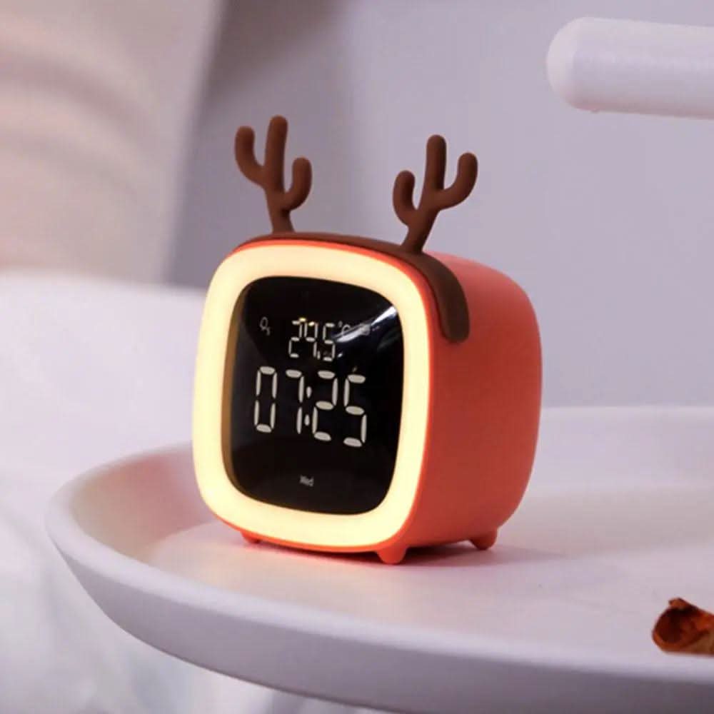Children's LED Alarm Clock with Gentle Night Light