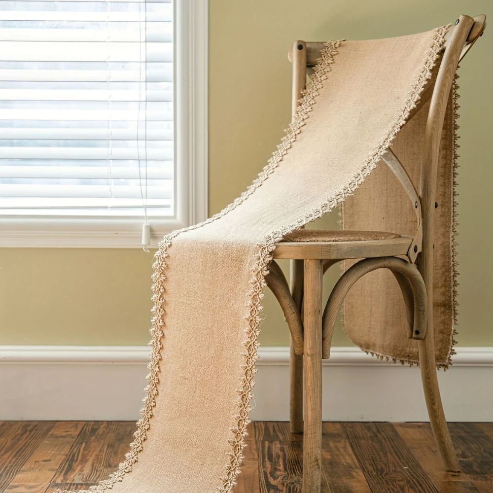 Natural Jute Boho Table Runner