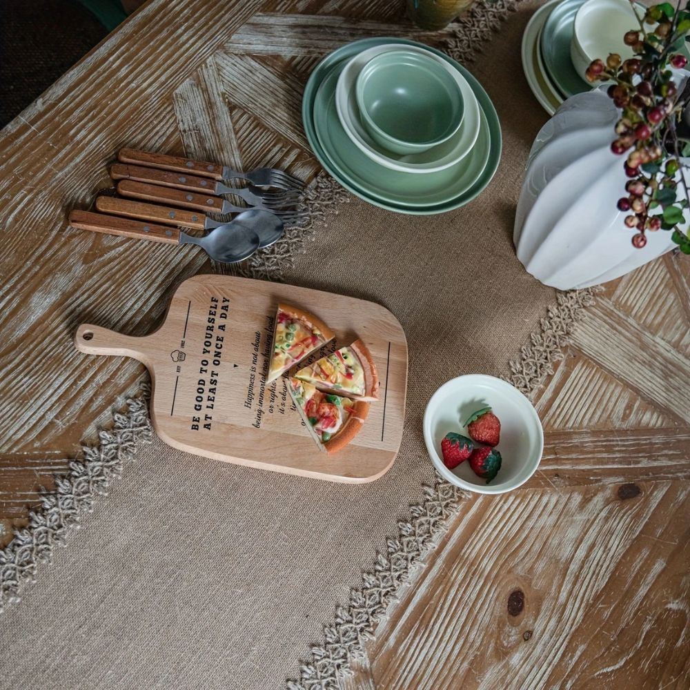 Natural Jute Boho Table Runner