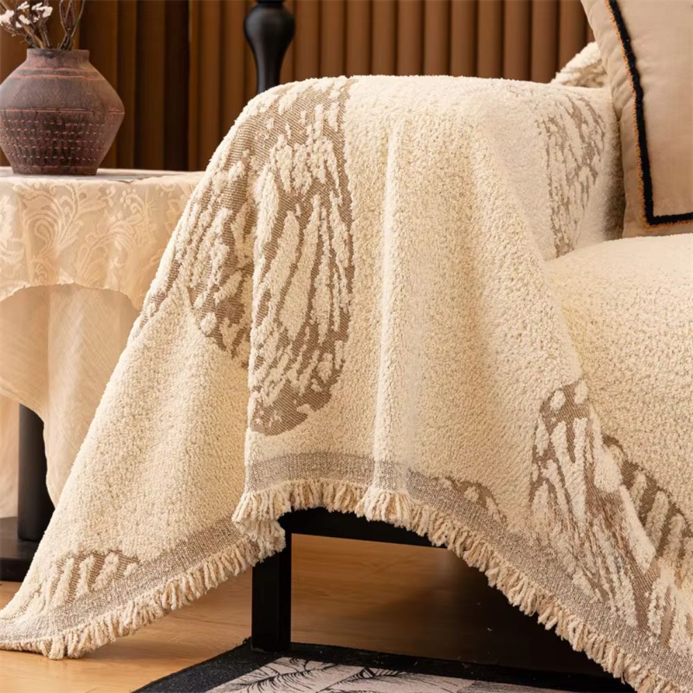 Reversible Butterfly Microfiber Sofa Cover