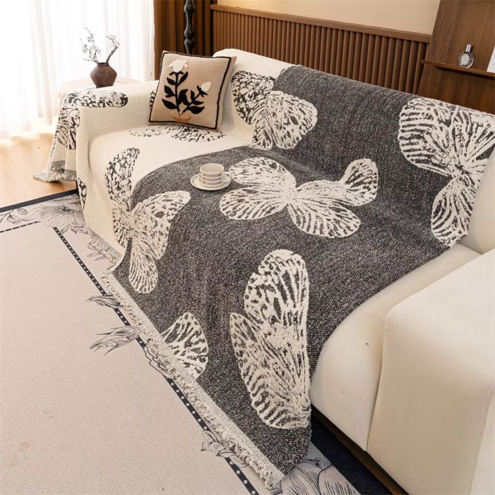 Reversible Butterfly Loom Sofa Wrap Cover