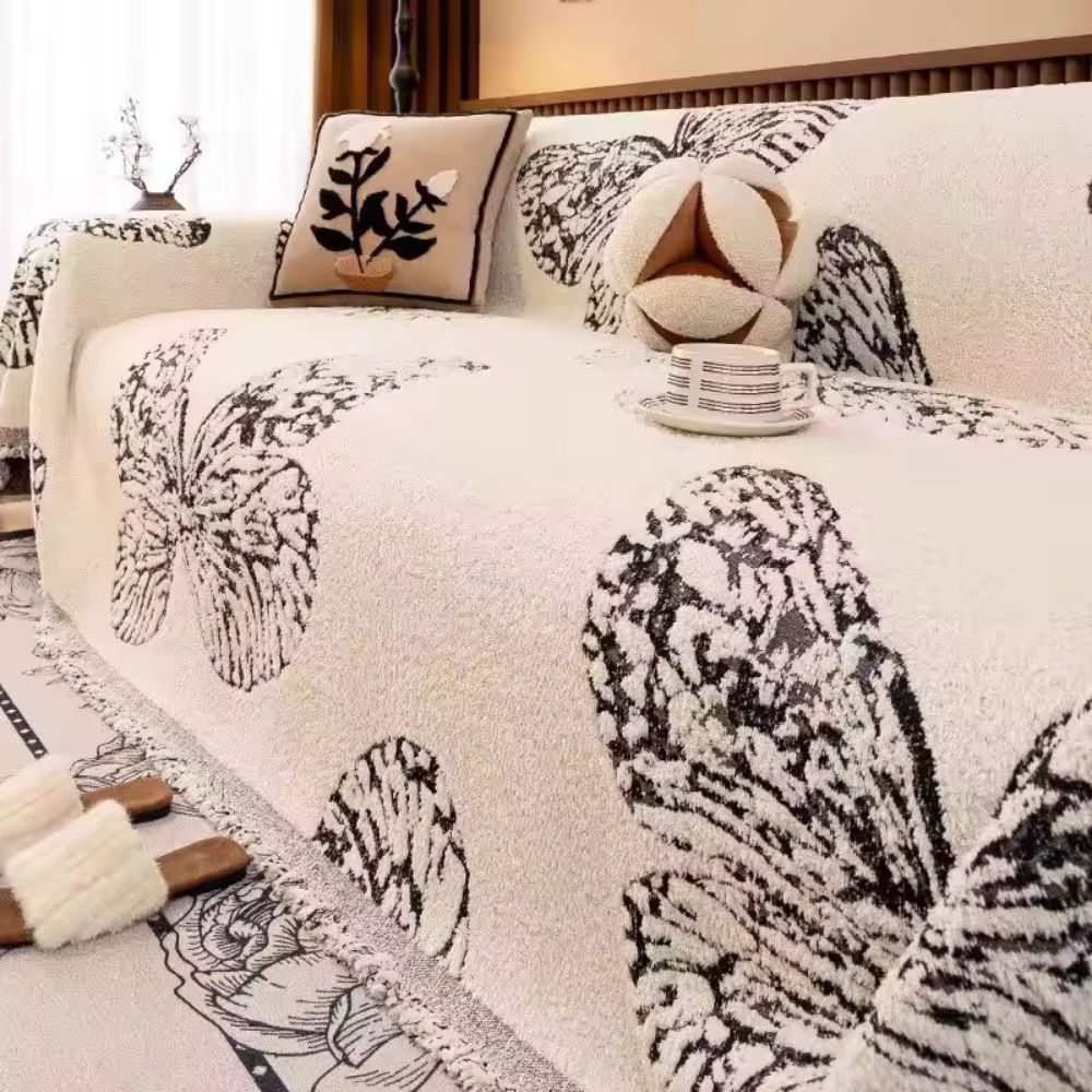 Reversible Butterfly Loom Sofa Wrap Cover