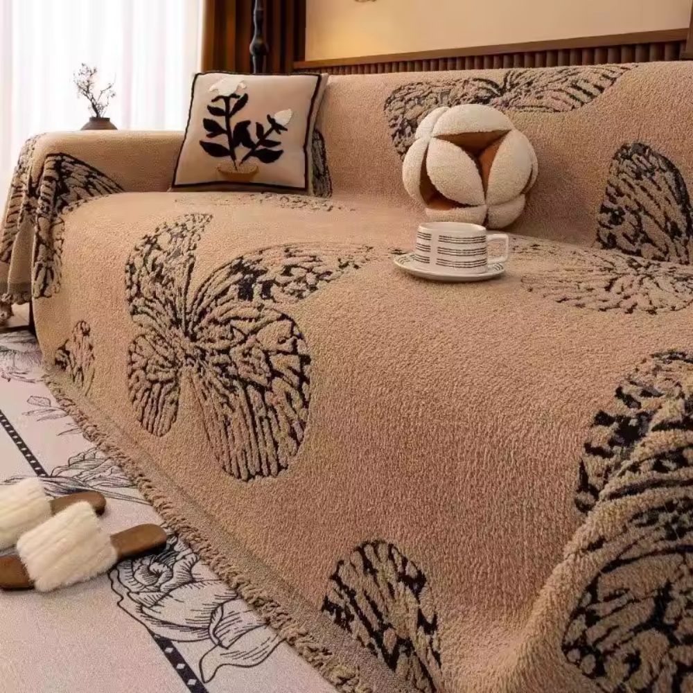 Reversible Butterfly Loom Sofa Wrap Cover