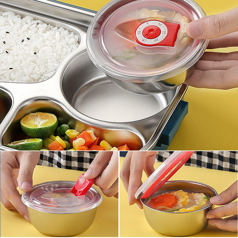 Stainless Steel Thermal Bento Lunch Box with Compartments