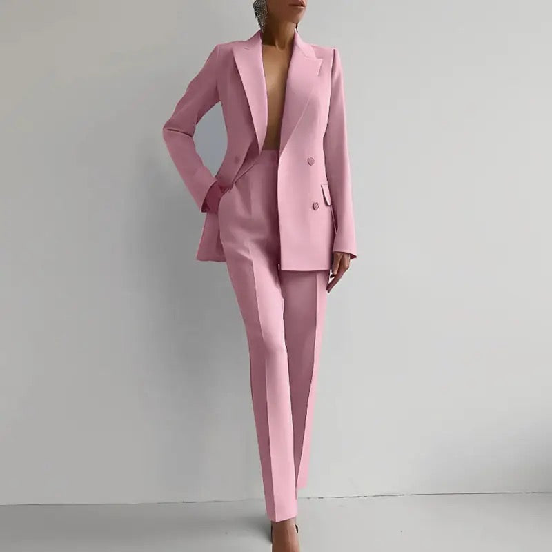 Amara - Women’s Slim Fit Tailored Cigarette Pantsuit