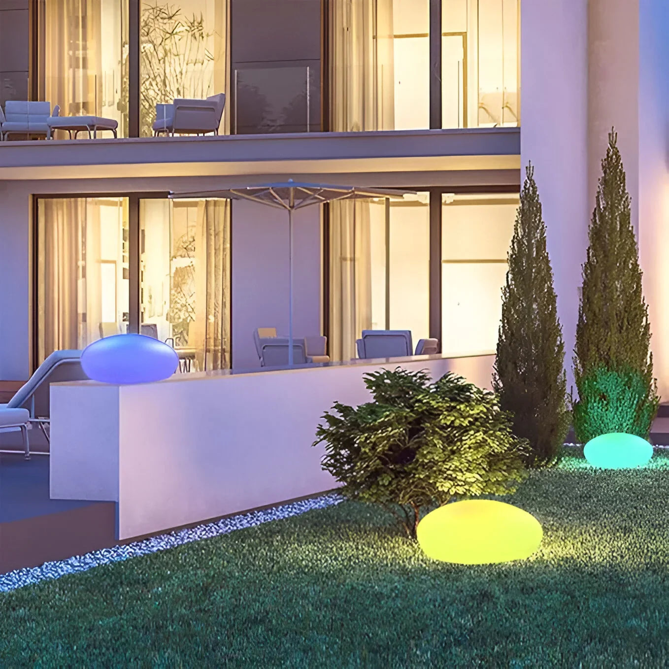 Wireless Color-Changing Cobblestone Garden Light