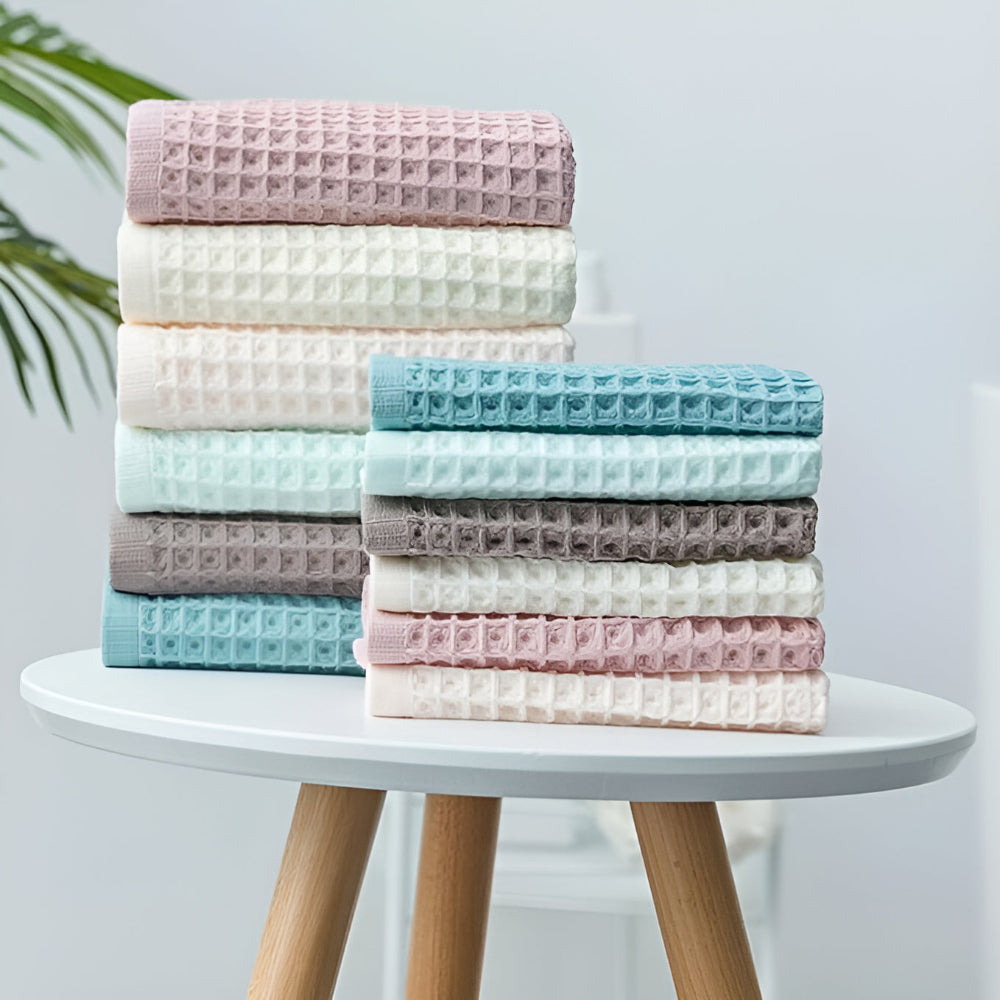 Soft Waffle Cotton Bath Towel