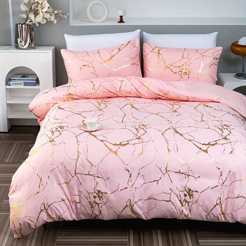 Marble Design Duvet Cover Set in Soft Breathable Fabric