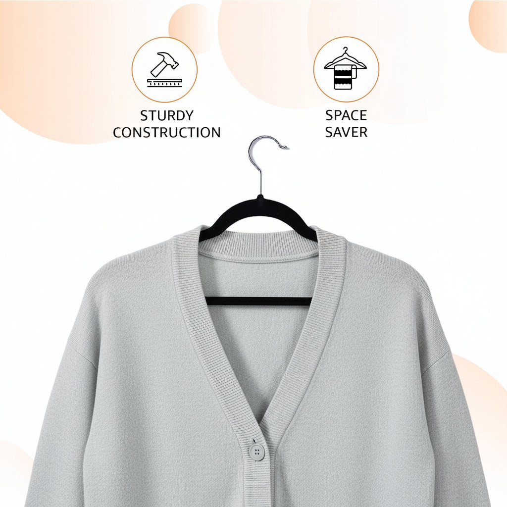 Velvet Non-Slip Slim Clothes Hangers - Space-Saving Organizer