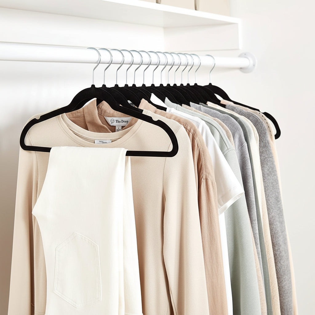Velvet Non-Slip Slim Clothes Hangers - Space-Saving Organizer