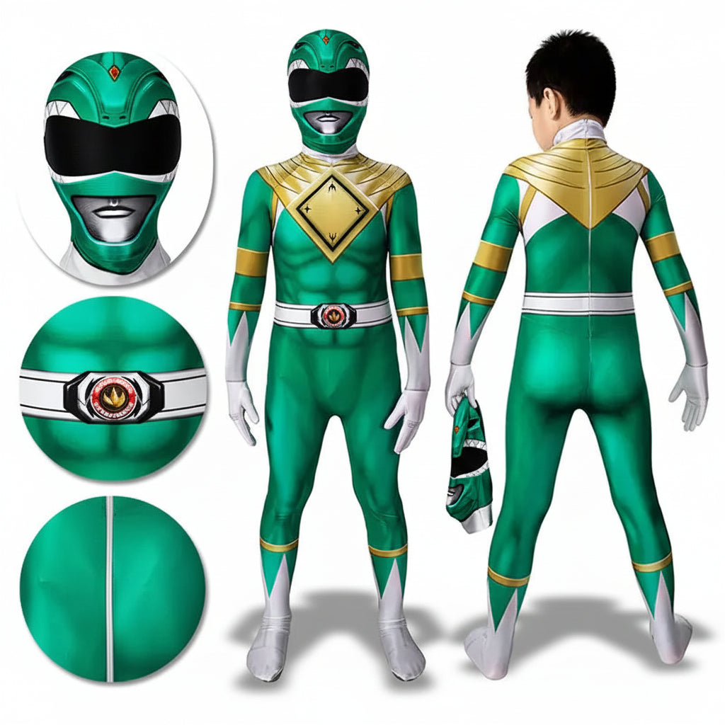 Kids Superhero Muscle Print Jumpsuit Costume with Detachable Hood