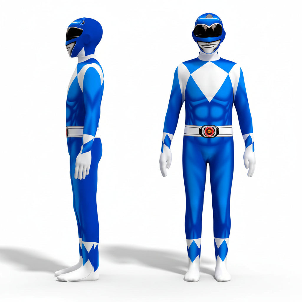 Kids Superhero Muscle Print Jumpsuit Costume with Detachable Hood