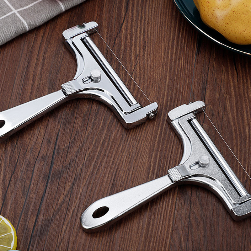Adjustable Stainless Steel Cheese Slicer with Comfortable Handle