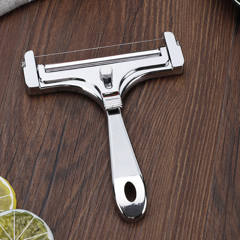 Adjustable Stainless Steel Cheese Slicer with Comfortable Handle