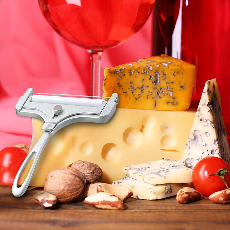 Adjustable Stainless Steel Cheese Slicer with Comfortable Handle