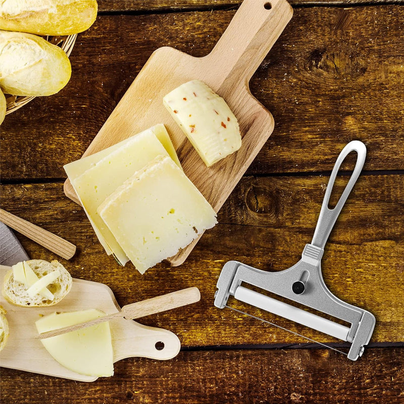 Adjustable Stainless Steel Cheese Slicer with Comfortable Handle