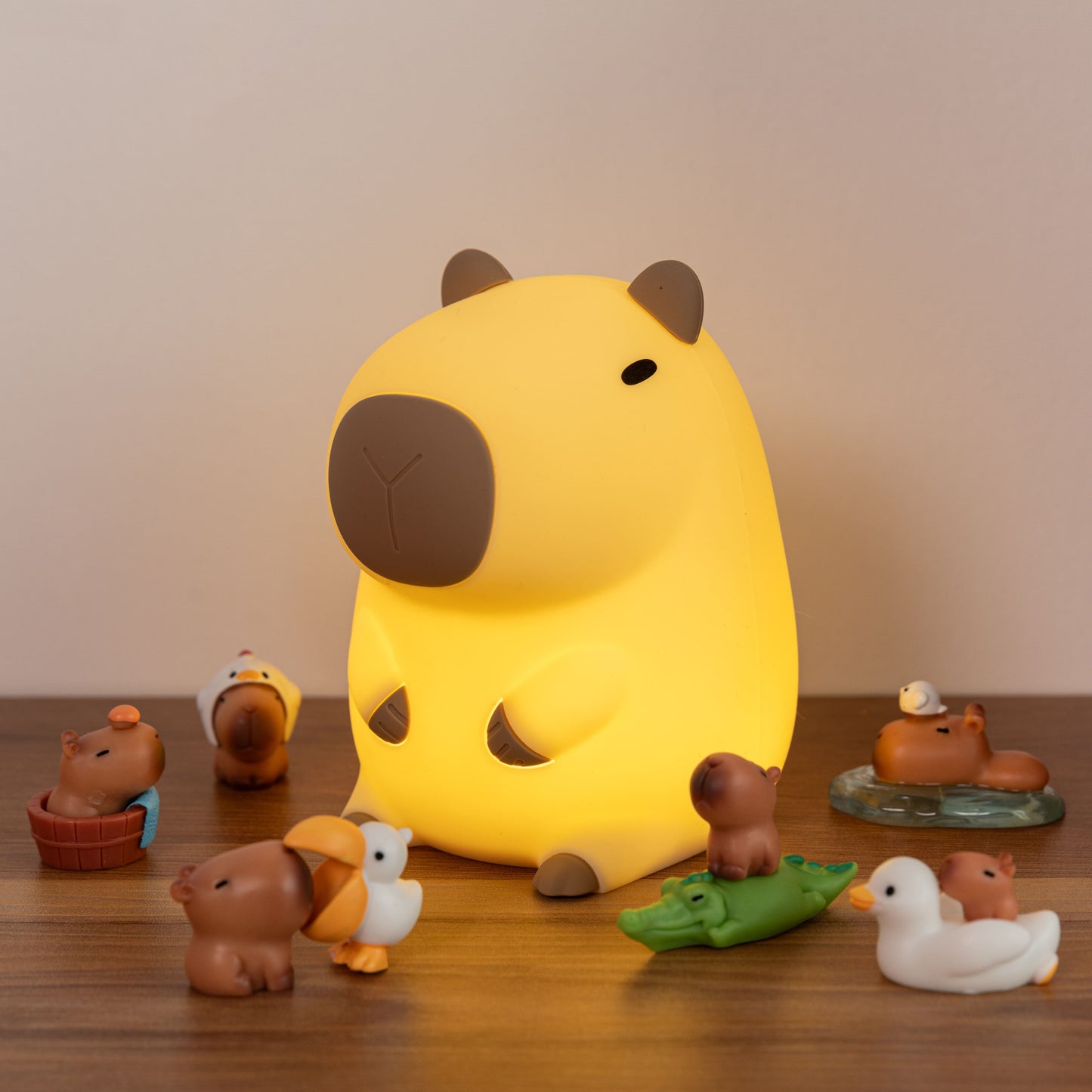 Capybara Squishy Night Light with Touch Activation and Timer