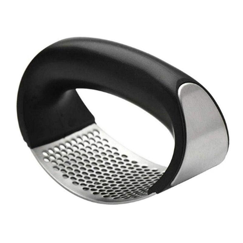 Premium Stainless Steel Garlic Press with Comfortable Grip