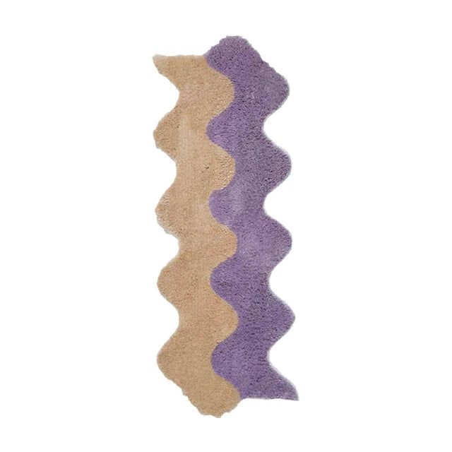 Tufted Wave Pattern Runner Rug