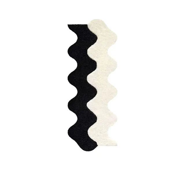 Tufted Wave Pattern Runner Rug 18x48 Inch