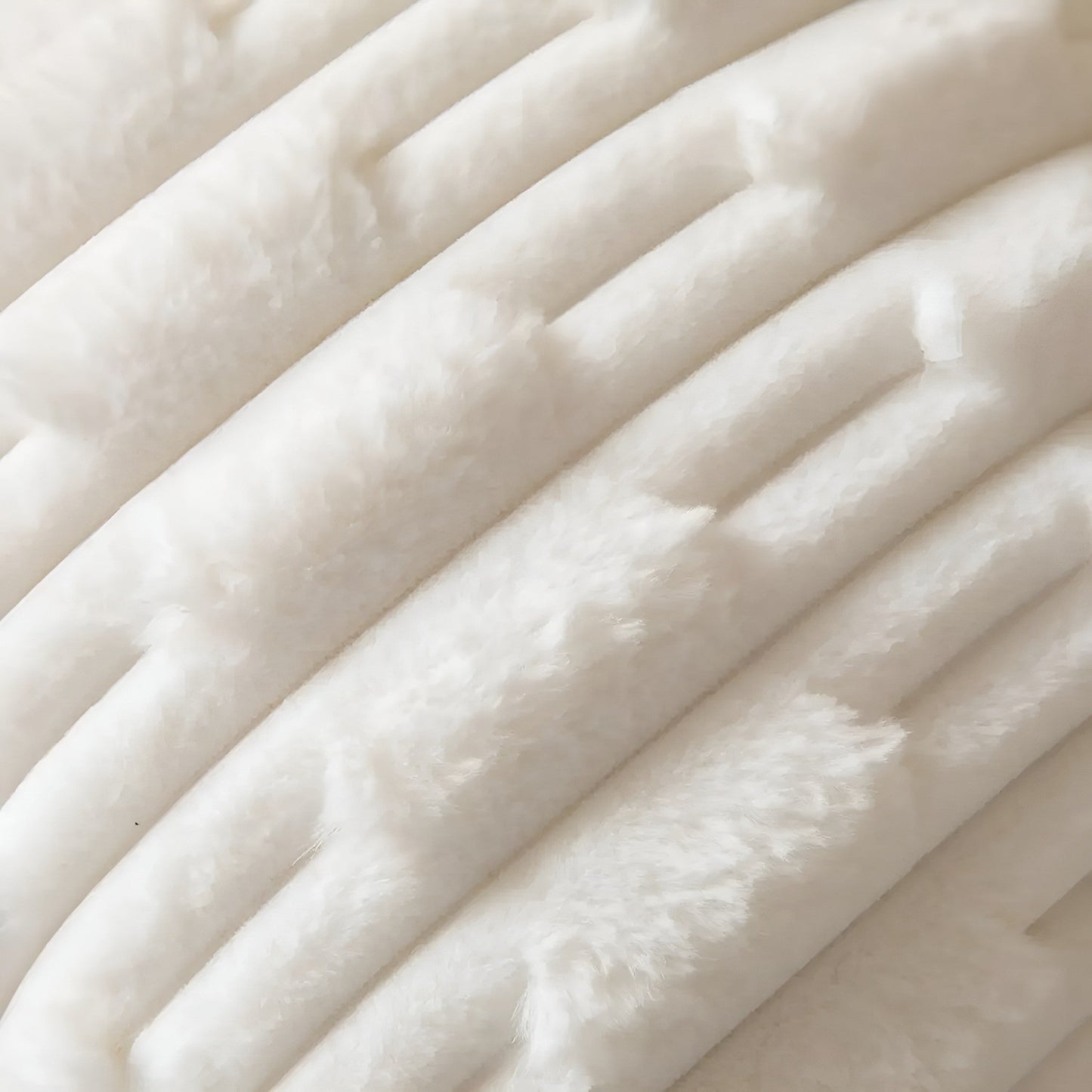 Calm Weave Striped Plush Cushion Cover