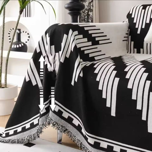 Chenille Microfiber Sofa Cover in Parisian Style