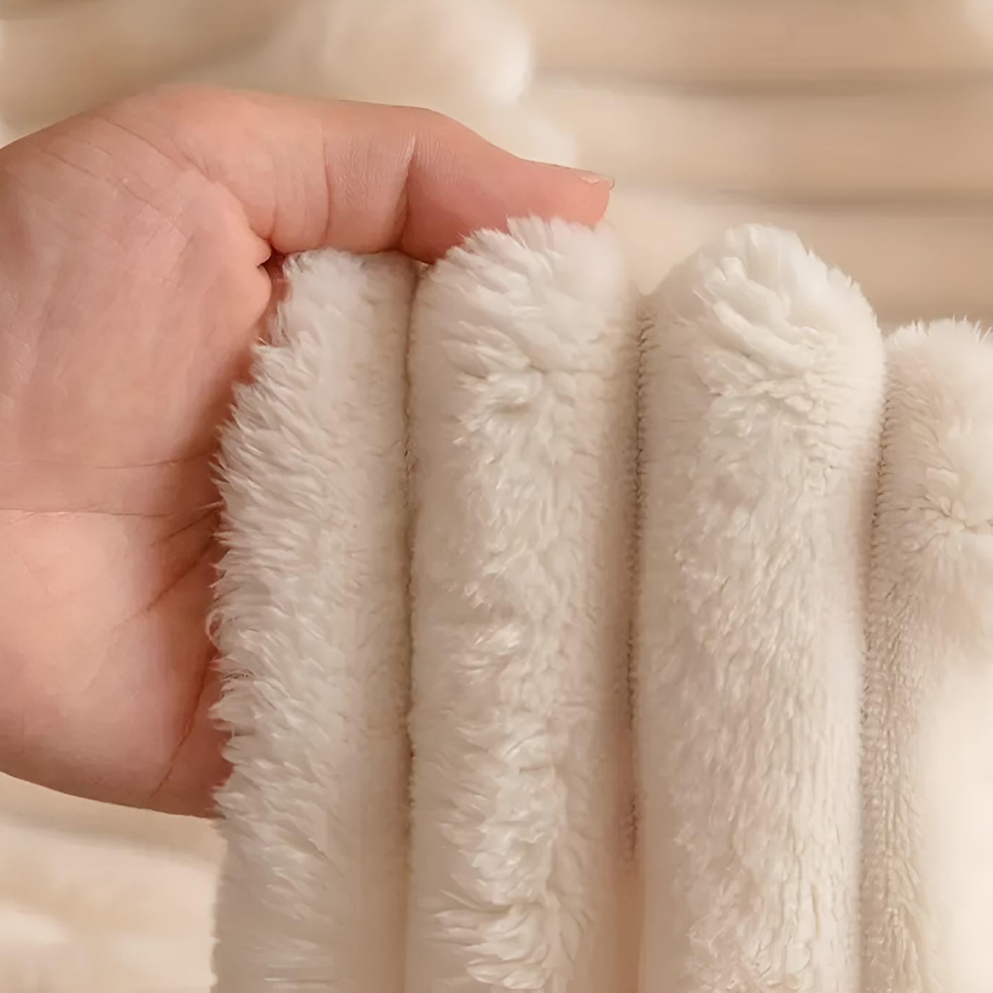 Plush Striped Quilted Sofa Cover