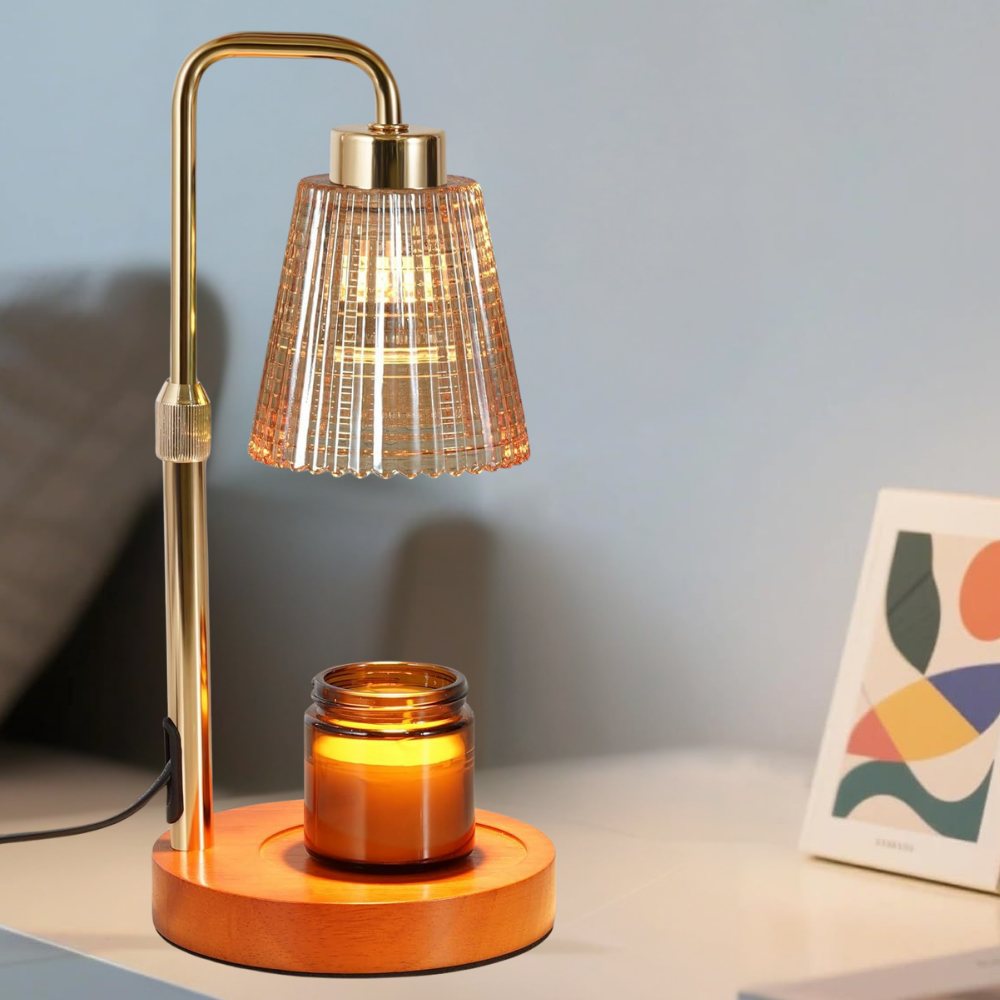 Dimmable Adjustable Height Candle Warmer Lamp with Timer
