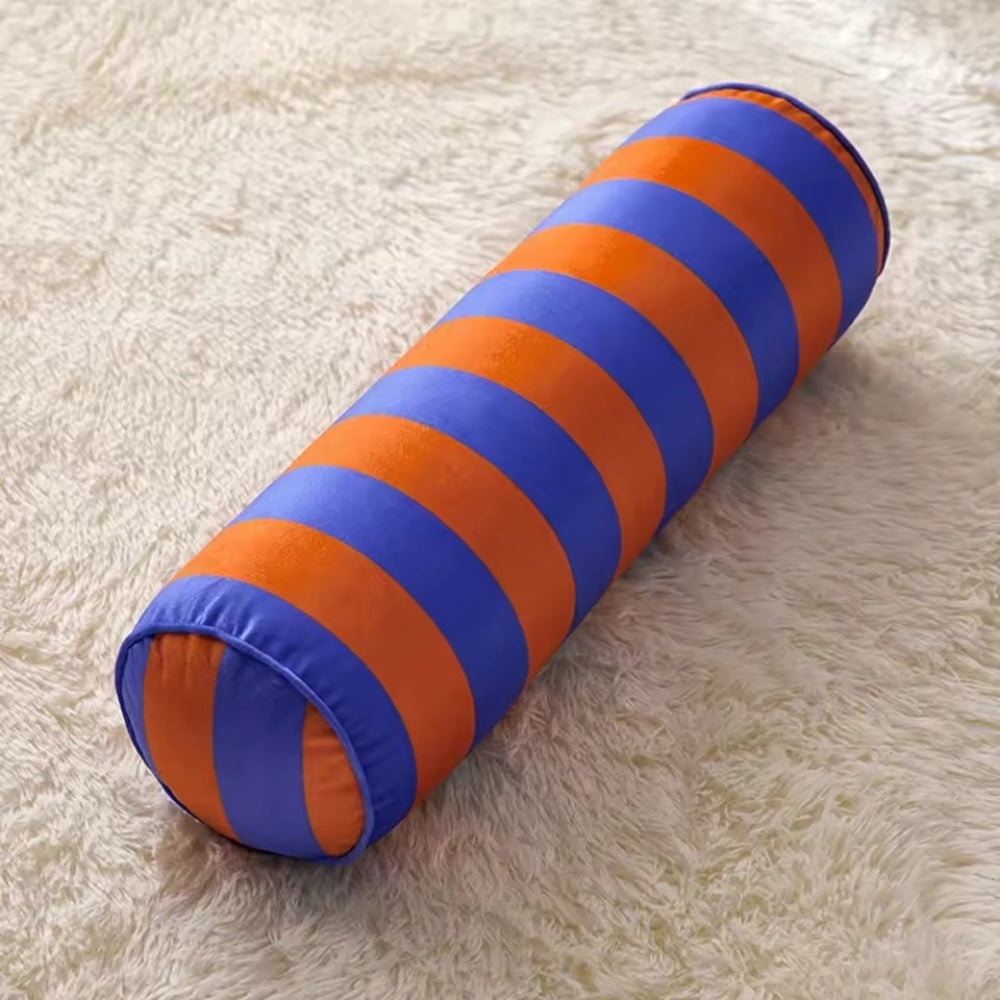 Candy Stripe Microfiber Cylindrical Cushion