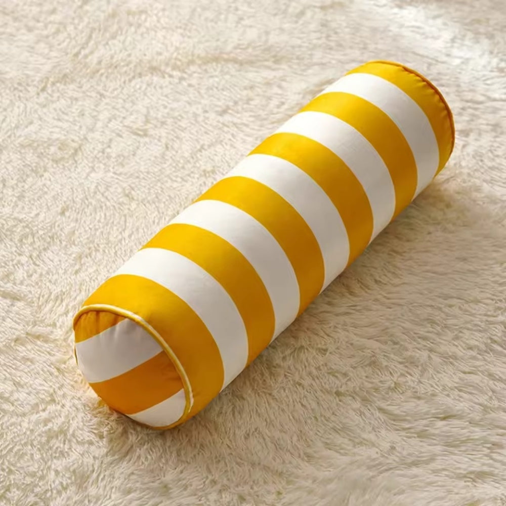 Candy Stripe Microfiber Cylindrical Cushion