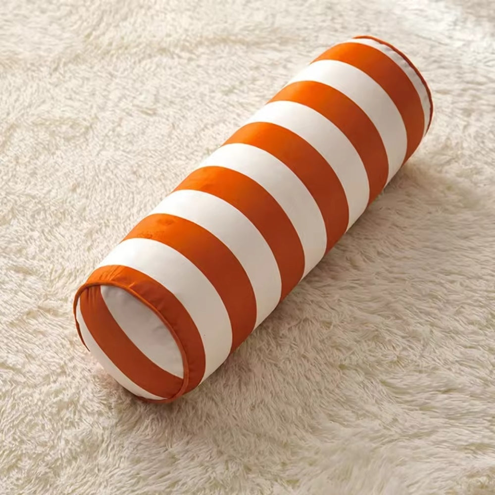 Candy Stripe Microfiber Cylindrical Cushion