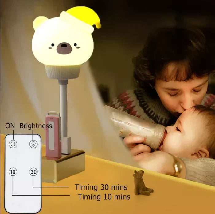 Cute Animal Night Light with Timer and Remote Control