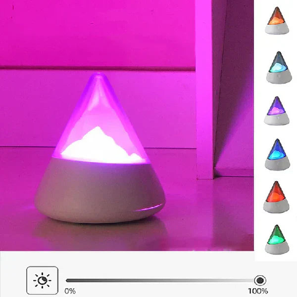 Cordless LED Iceberg Night Lamp with Soft Warm Glow