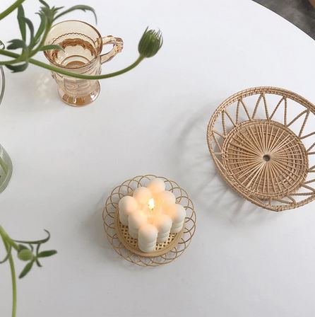 Cube Soy Wax Candle - Natural White Decorative Candle