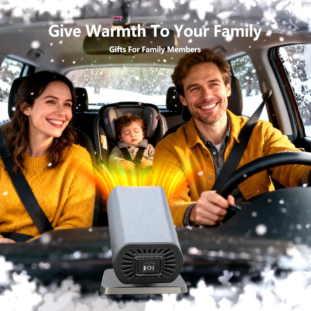 Portable 12V Car Heater and Windshield Defroster with Adjustable Airflow