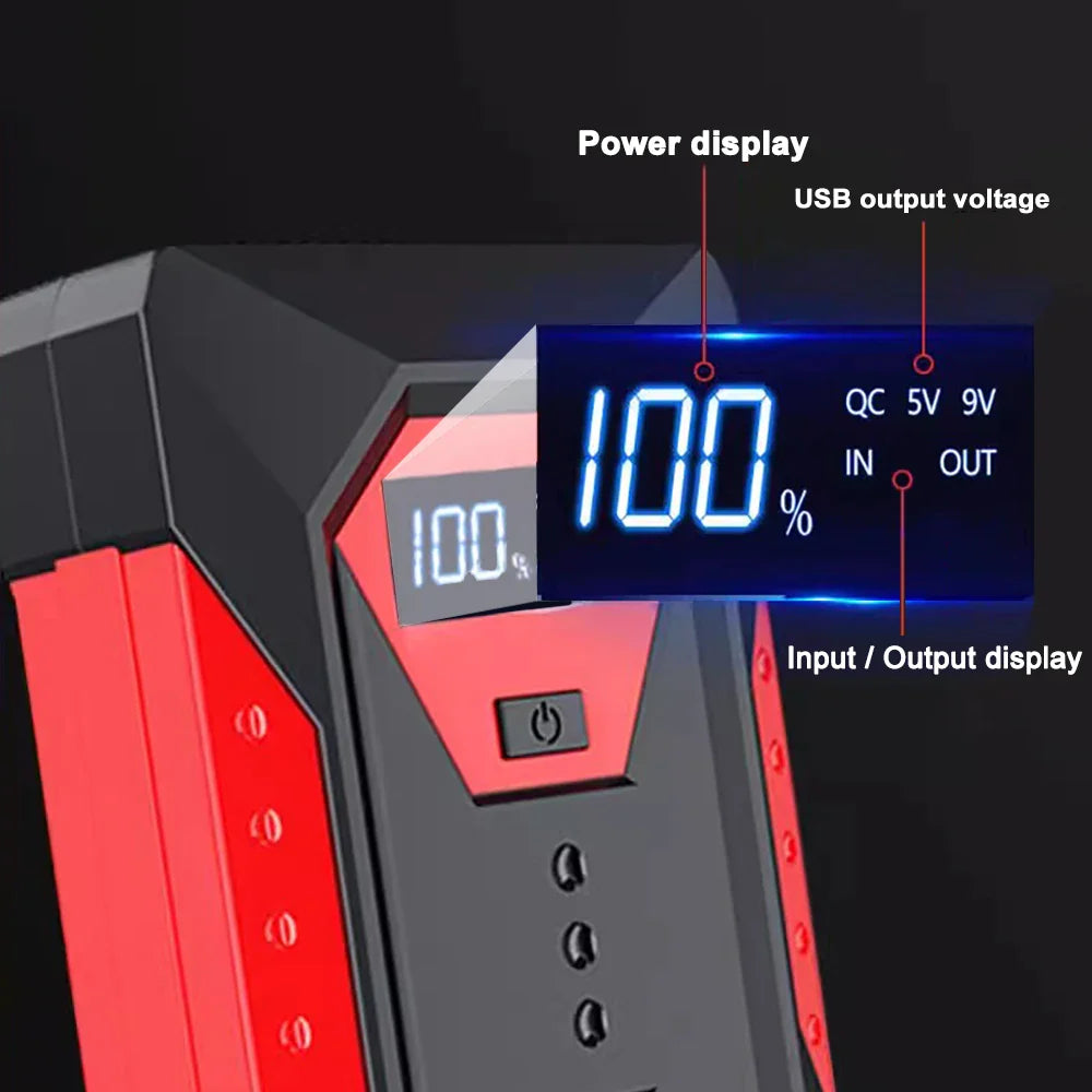 Portable 2000A Car Jump Starter Battery Booster Pack