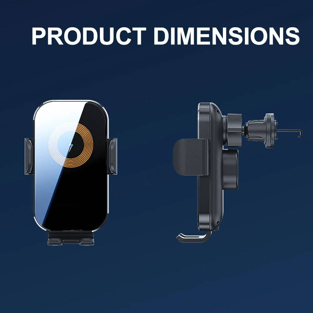 15W Fast Wireless Car Charger Phone Mount with Touch Sensing Auto Grip
