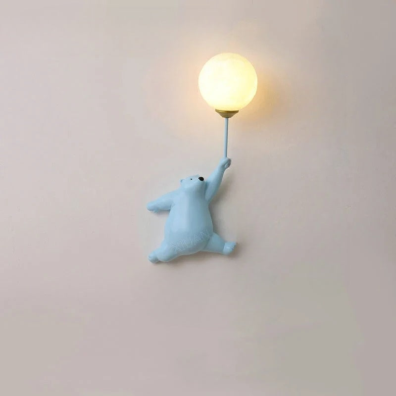 3D Moon Cartoon Wall Light for Kids
