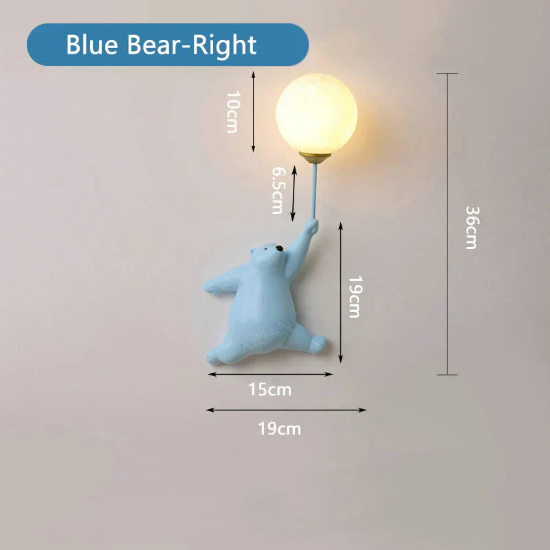 Cartoon Wall Lamp for Kids - MagicToon 3D Moon Design