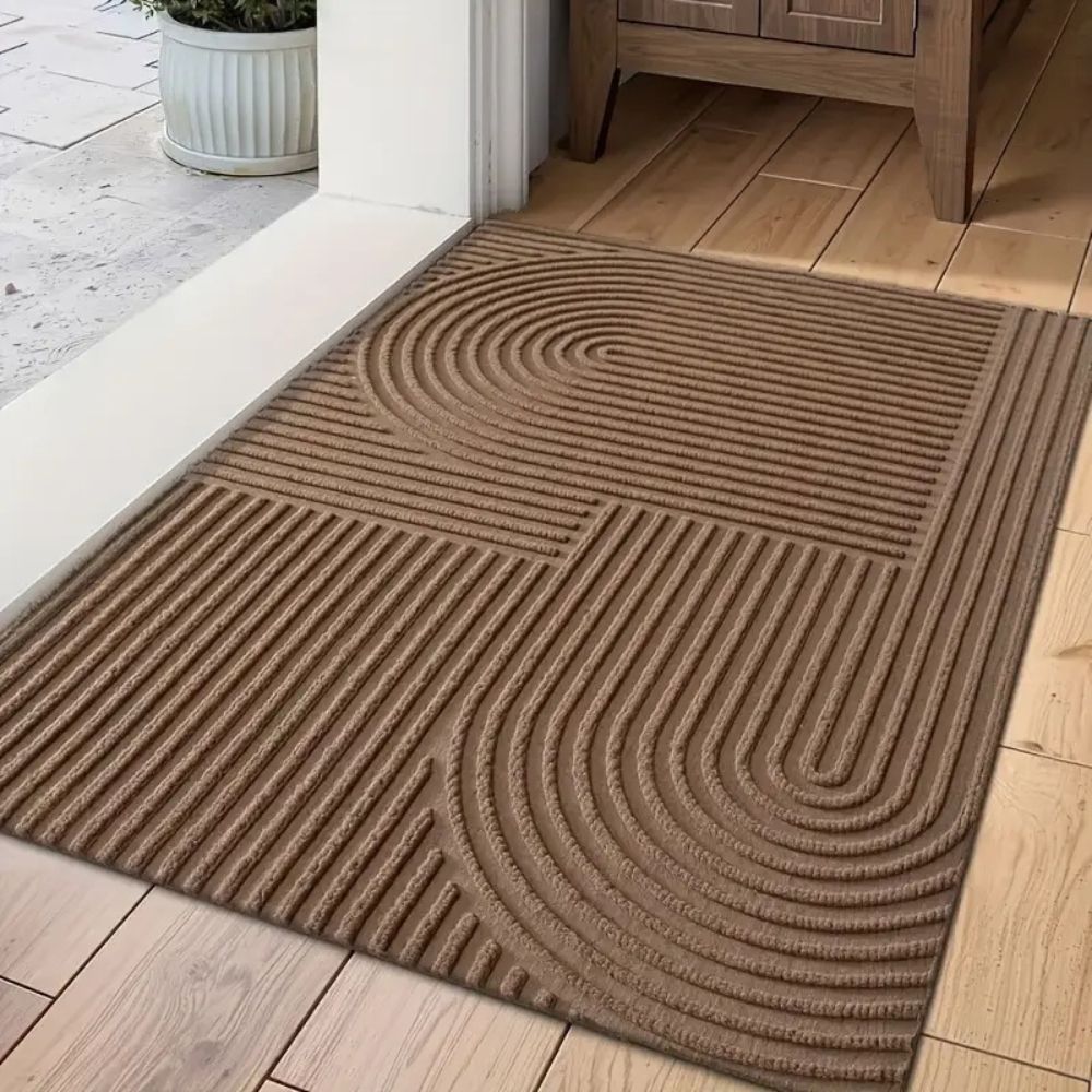 Microfiber Striped Curved Door Mat