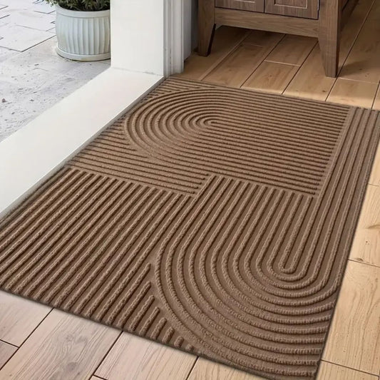 Microfiber Striped Curved Door Mat