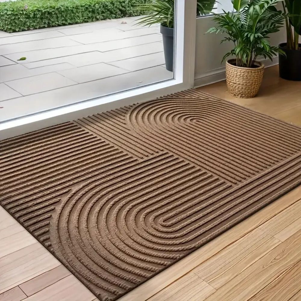 Microfiber Striped Curved Door Mat