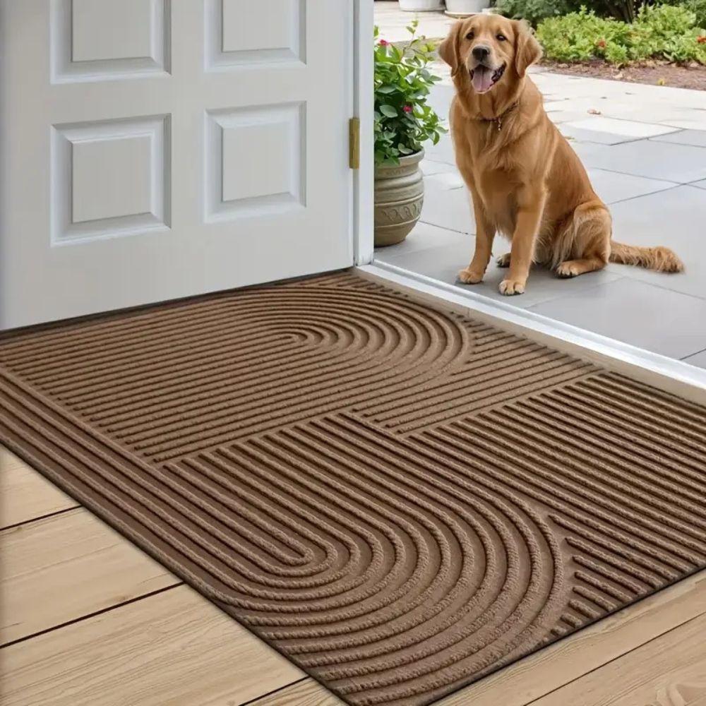 Microfiber Striped Curved Door Mat
