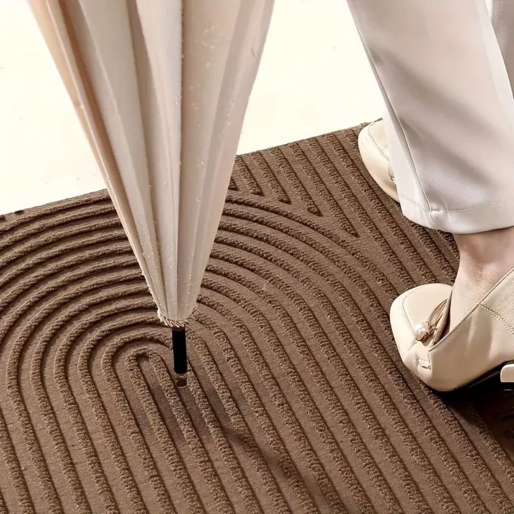 Microfiber Striped Curved Door Mat